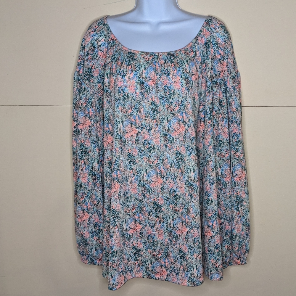 Ava & Viv Monet Inspired Flowy Blouse